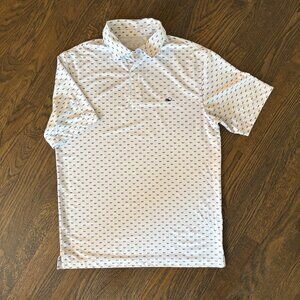 Vineyard Vines Men's Performance Polo - American Flag Design - Size S